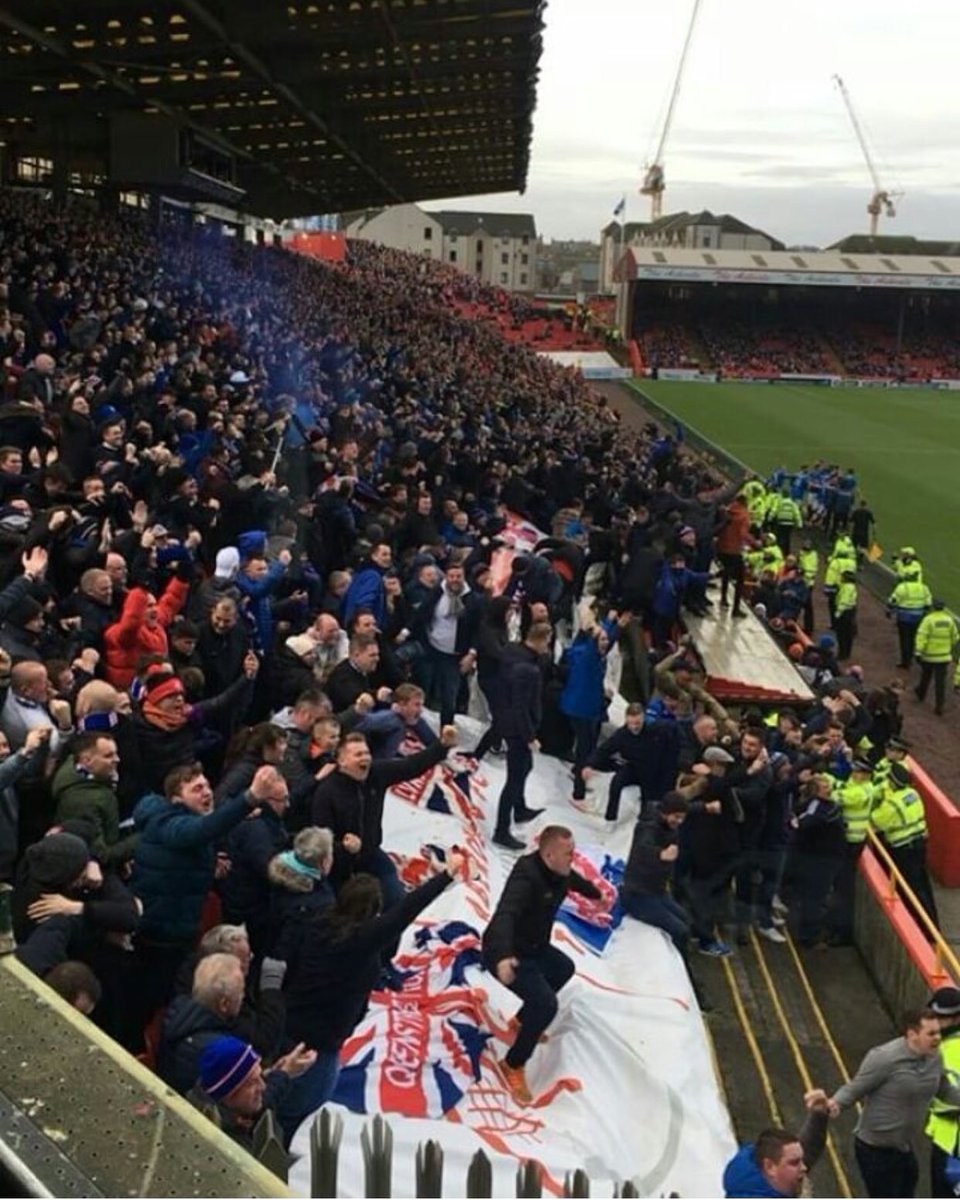 Awaydays23's tweet photo. ON THIS DAY 2017: Rangers at Aberdeen #RFC #WATP https://t.co/6oWvEZ7c3L