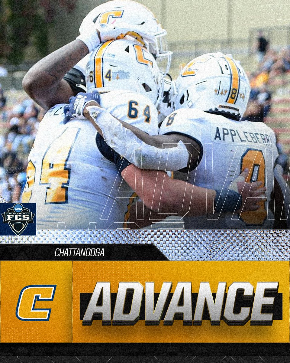 NCAA FCS Football (@ncaa_fcs) on Twitter photo MOCS to the SECOND ROUND ๐
<a href="/GoMocsFB/">Chattanooga Football</a> defeats Austin Peay, 24-21, to advance to the 2nd round of the NCAA FCS Football Playoffs.
#FCSPlayoffs MOCS to the SECOND ROUND ๐
<a href="/GoMocsFB/">Chattanooga Football</a> defeats Austin Peay, 24-21, to advance to the 2nd round of the NCAA FCS Football Playoffs.
#FCSPlayoffs