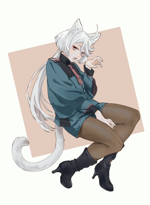 「animal ears brown pantyhose」 illustration images(Latest)