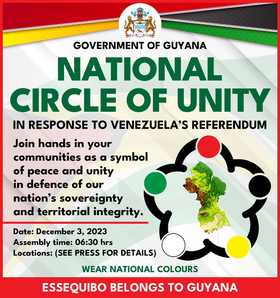 NATIONAL CIRCLE OF UNITY - 
ESSEQUIBO BELONGS TO GUYANA 
#isweown 🇬🇾