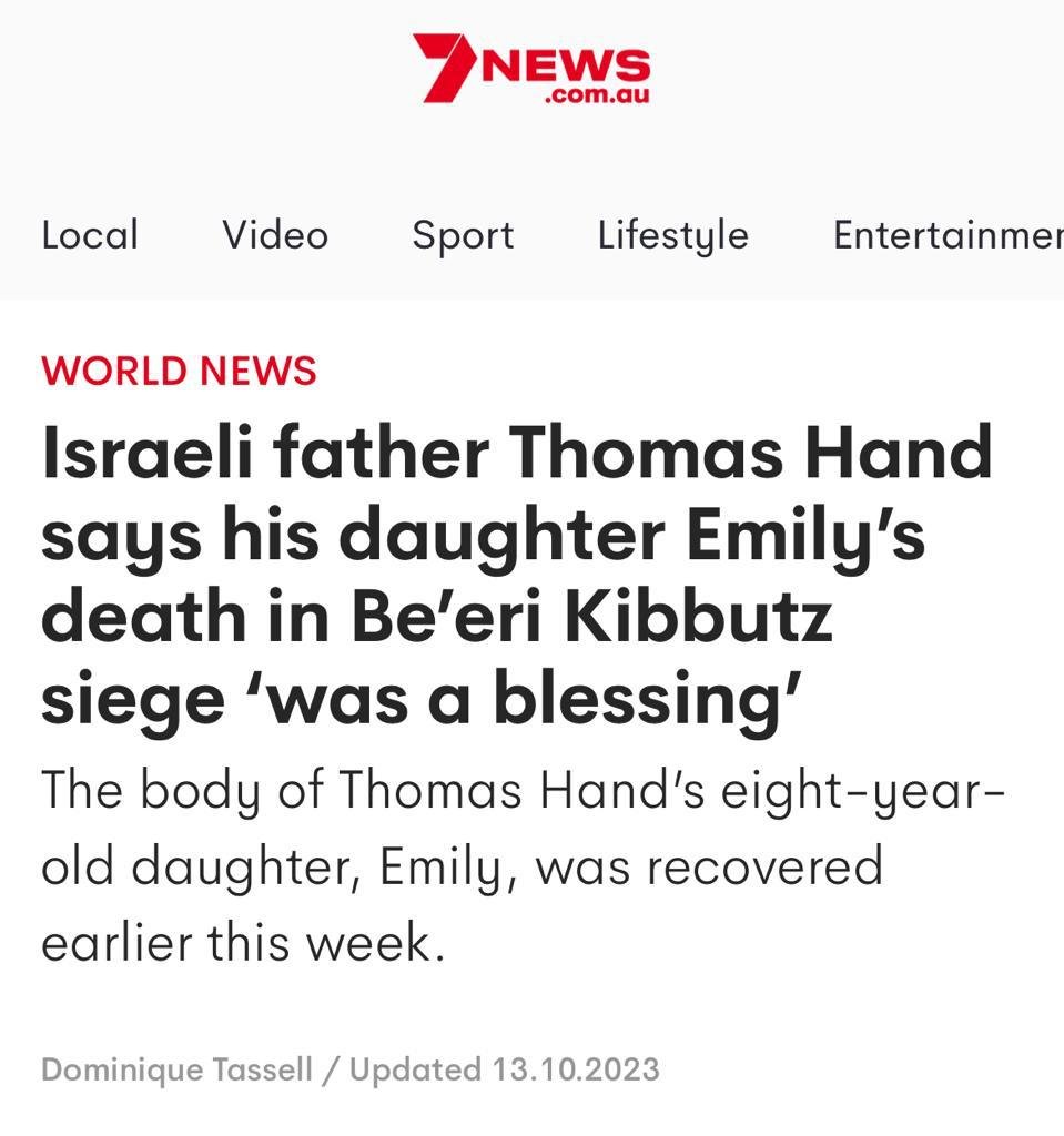 propandco's tweet photo. Israel initially claimed they found Emily Hand's dead body, but 30 days later they said she was alive. Today, she returns home. 

Did Israel torment her father for political gain? https://t.co/F7Pg59hZei