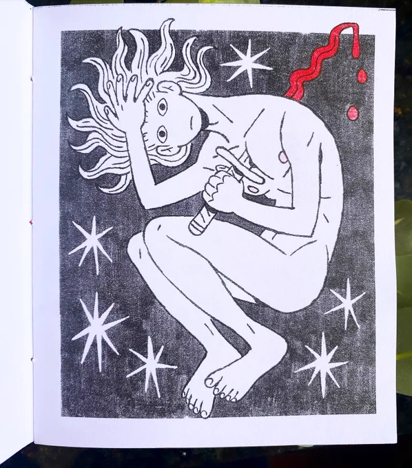 i riso-printed a little booklet recently about fake tarot cards; here are a couple pages 🃏