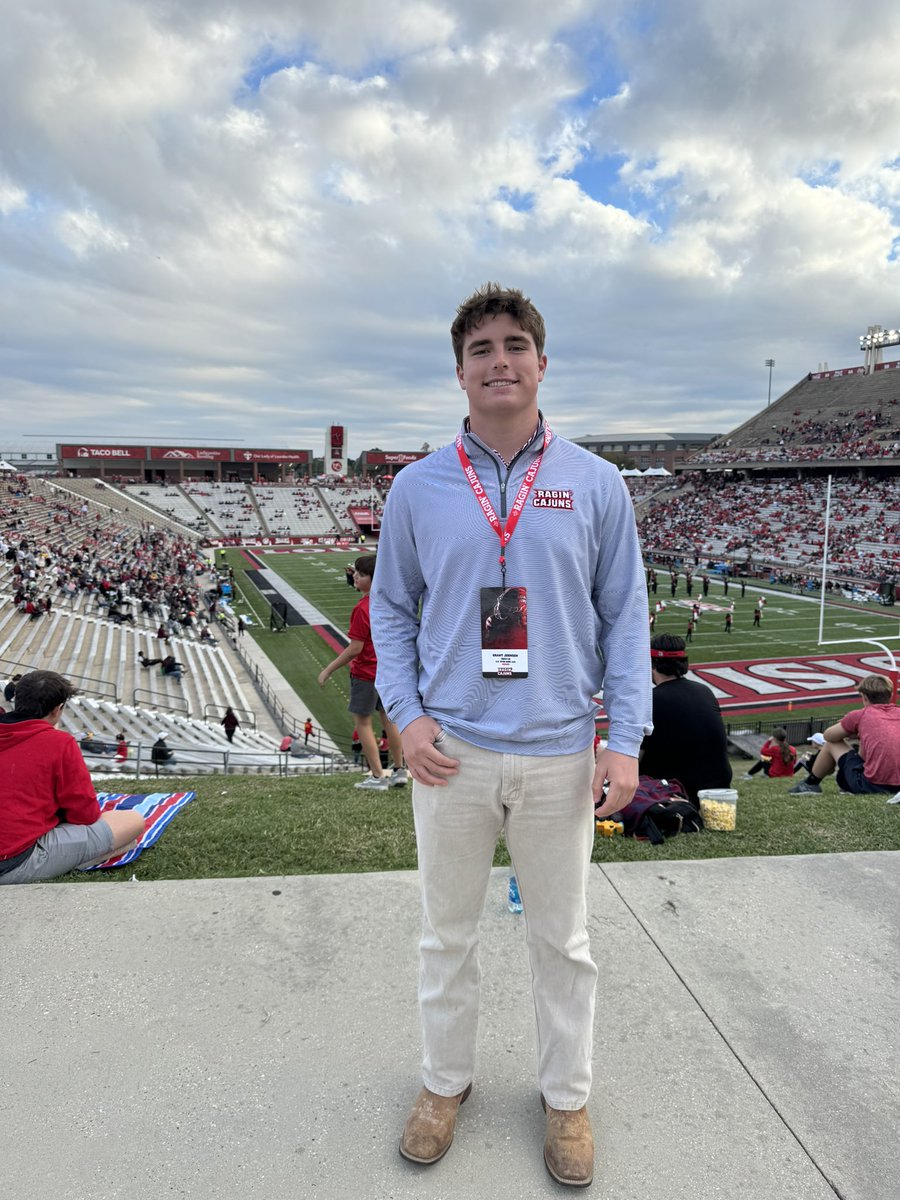 Grant Johnson (@grant_johnson9) on Twitter photo Had a great gameday visit at <a href="/RaginCajunsFB/">Louisiana Ragin’ Cajuns® Football</a> ! Thanks to <a href="/RickyCiccone/">Ricky Ciccone</a> and <a href="/CoachPaschall/">Luke Paschall</a> for having me!
<a href="/cebyrd_football/">C.E. Byrd Yellow Jackets Football</a> <a href="/HKA_Tanalski/">Adam</a> Had a great gameday visit at <a href="/RaginCajunsFB/">Louisiana Ragin’ Cajuns® Football</a> ! Thanks to <a href="/RickyCiccone/">Ricky Ciccone</a> and <a href="/CoachPaschall/">Luke Paschall</a> for having me!
<a href="/cebyrd_football/">C.E. Byrd Yellow Jackets Football</a> <a href="/HKA_Tanalski/">Adam</a>