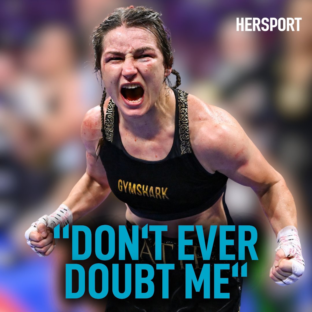 THE NEW UNDISPUTED WORLD SUPER LIGHTWEIGHT CHAMPION!!! WOW!! WAS THAT THE BEST KATIE TAYLOR WE'VE SEEN?!! From where she was in May to now. A TRUE CHAMPION. Undisputed champion in TWO weight divisions. 'Whoever wrote me off, you don’t know me very well. Don’t ever doubt me.'