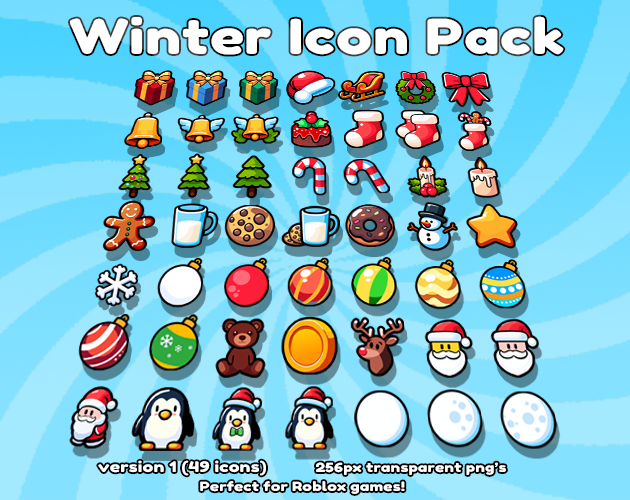 fadudtherealone's tweet photo. NEW Winter Icon Pack for Roblox!❄️

Get it here: https://t.co/oGk5y445Mi

#roblox #gameassets #itchio #RobloxDev https://t.co/4lQ2fxYUHk