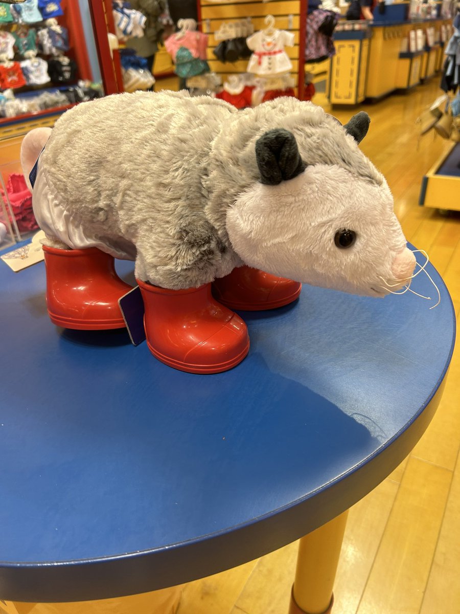 Made build a bear possum and gave her panties and boots she’s just me