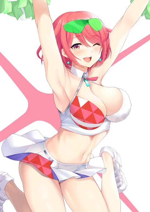 ブルアカチアコス×ホムラちゃん  こちらと前回のヒカリちゃんを併せて冬コミの特典用にしたいと想います! #ゼノブレイド2
