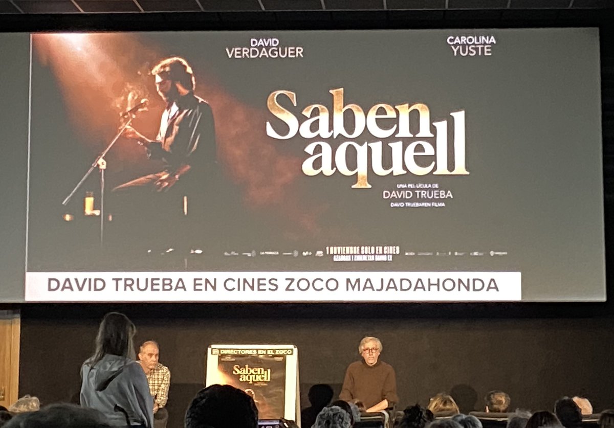 Buenísima película y excelente coloquio en @cineszoco Majadahonda. Gracias #DavidTrueba por regalarnos casi un par de horas de tu noche de sábado. Por cierto, es injusto decir que #sabenaquell es la “peli de Eugenio”. Es mucho más.