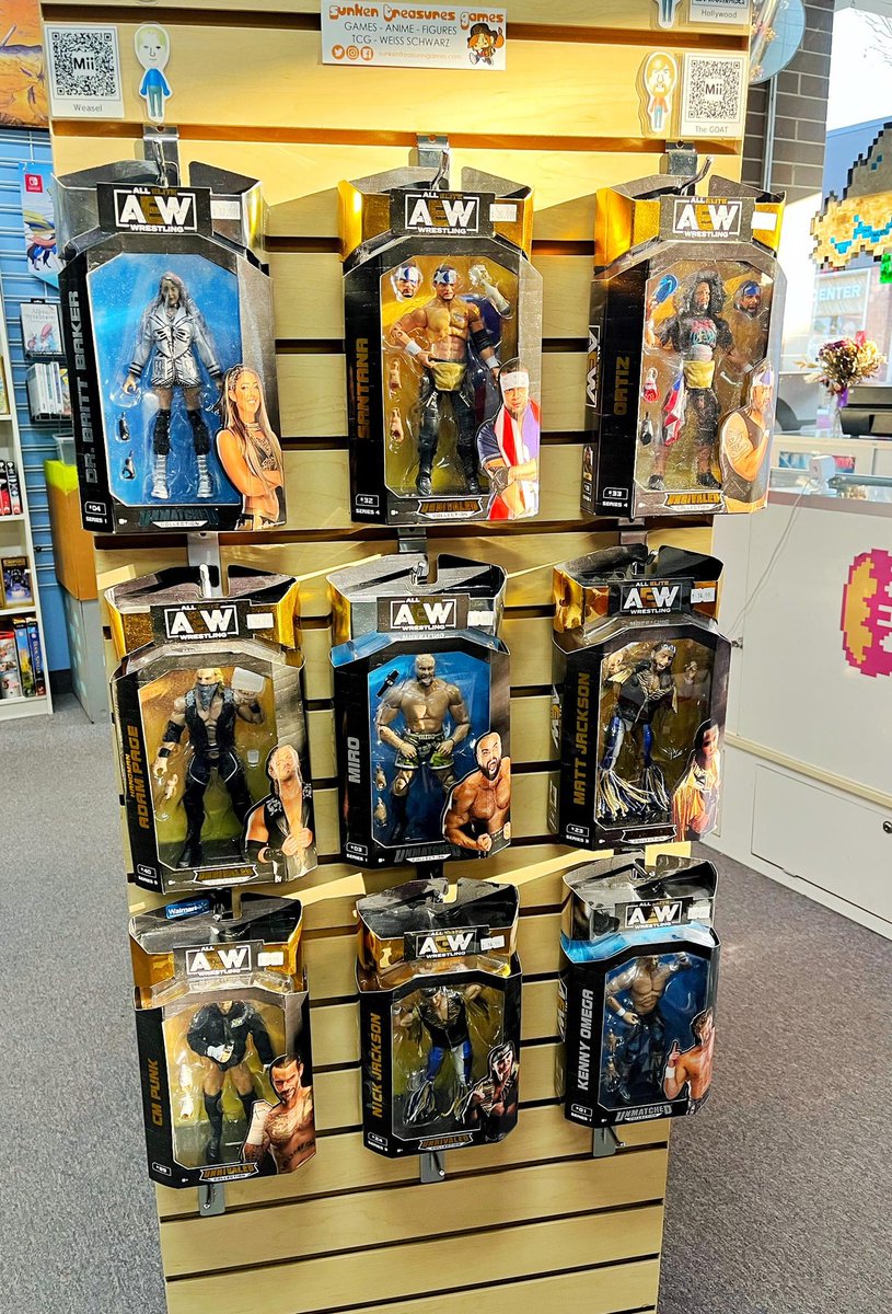 st_games's tweet photo. We’re moving the wrestlers around to make room on the wall for more!! This weekend our figures are BUY ONE GET ONE 50% OFF!!For questions and shipping options please feel free to message. （＾Ｏ＾☆♪ https://t.co/bQ6ZiDdSYh