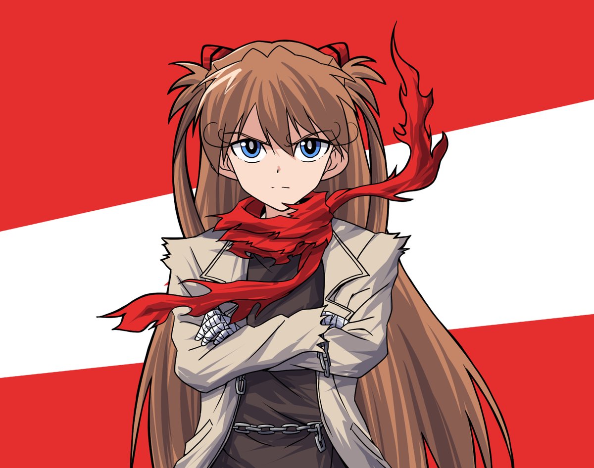 アスカ「アスカ・ラングレー×真ゲッター」|さしみのイラスト