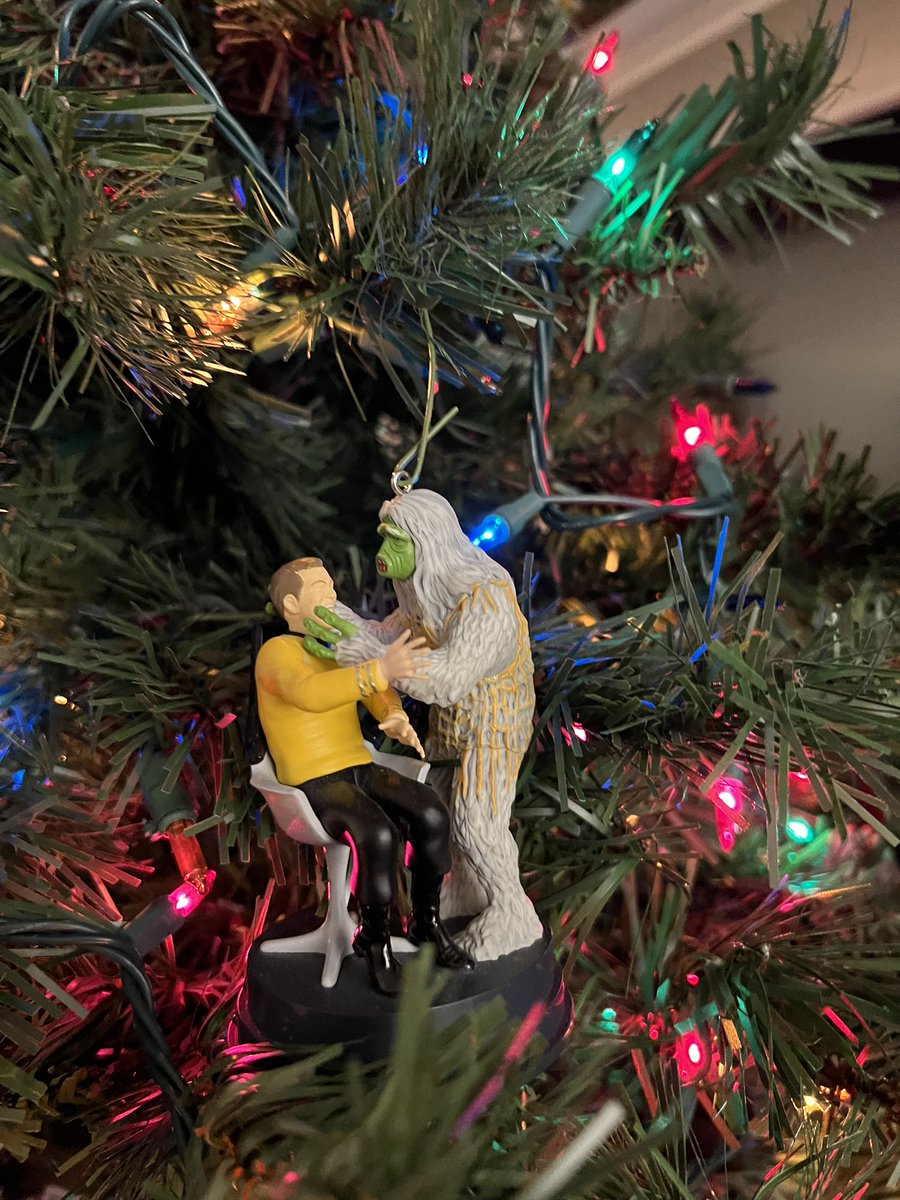alkingsley's tweet photo. It’s not really Christmas until Captain Kirk gets attacked by the Salt Vampire https://t.co/XZlVBpYg3B