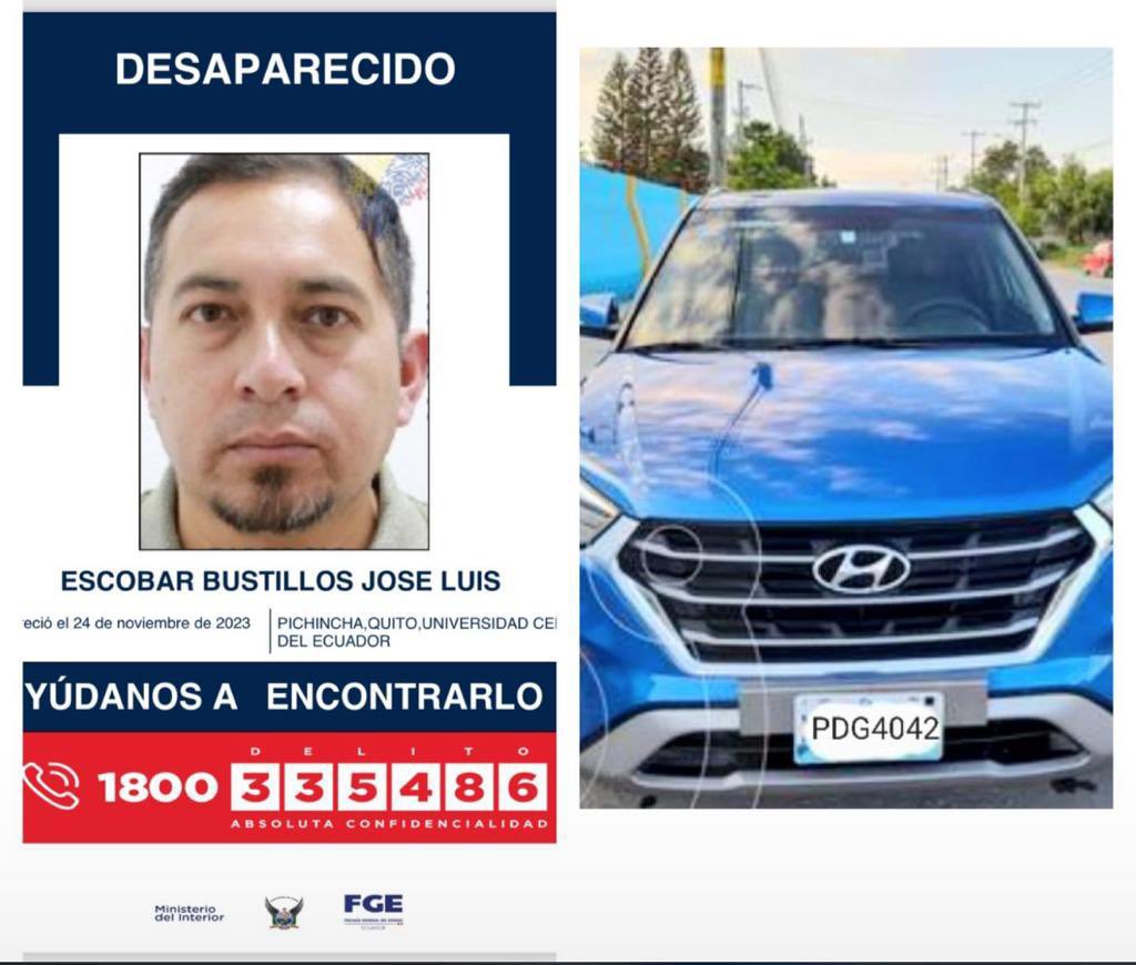 ucefacso's tweet photo. #ATENCIÓN 

José Luis Escobar Bustillos, administrativo y estimado compañero de la #Facso, está reportado como #desaparecido.

Vestía chompa azul oscuro con rayas blancas en las mangas y un jean negro. 

#DesaparecidosEcuador 
#BuscandoAJoseLuisEscobar
#UnidosPorJoseLuisEscobar https://t.co/9yunUBJwTW