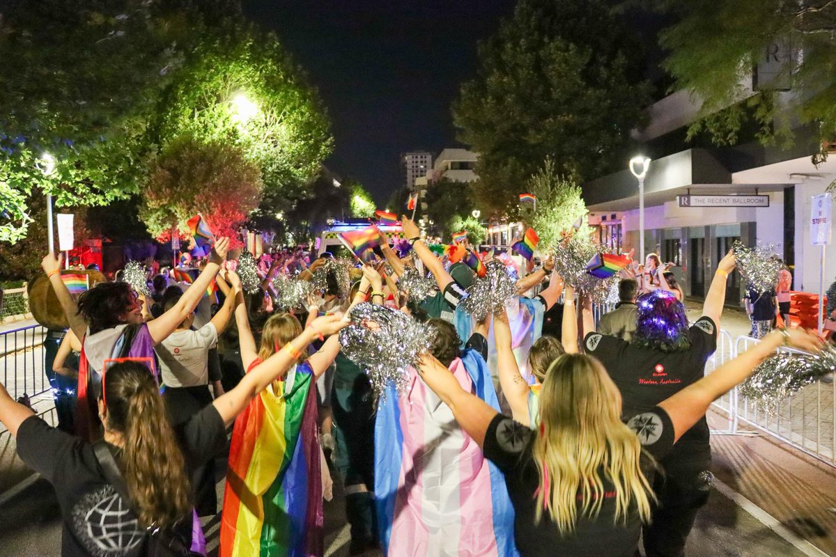 stjohn_wa's tweet photo. And that's a wrap. We marched with pride. 🌈
#bebravebeyou #bebravebeyoubestrong #perthpride #prideparade https://t.co/o9Dj8reGyZ