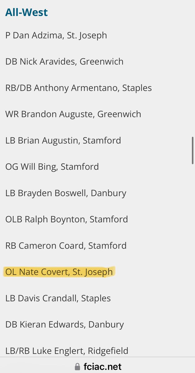 NPC2024's tweet image. Honored to be named 2023 All-West FCIAC Offensive Lineman and bring home the Thanksgiving Day Game trophy to St. Joseph. 
@CoachDellSJ @JoeMento @PRZPAvic @nyg5611w
