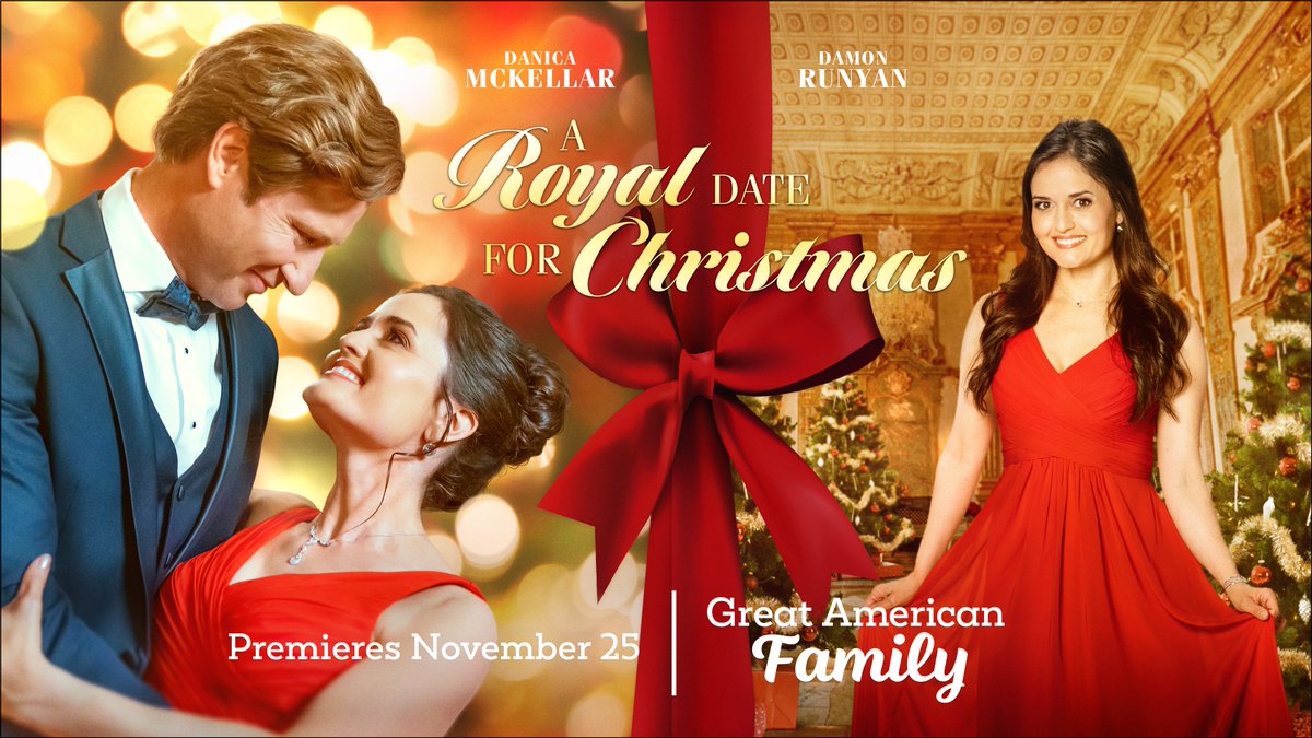 Pairing <a href="/danicamckellar/">Danica McKellar</a> and <a href="/damonrunyan/">damon runyan</a> with Christmas and royalty makes for must-watch television! Enjoy #ARoyalDateForChristmas STARTING NOW on #GreatAmericanFamily! #WelcomeHome <a href="/GAfamilyTV/">Great American Family</a> 🎄