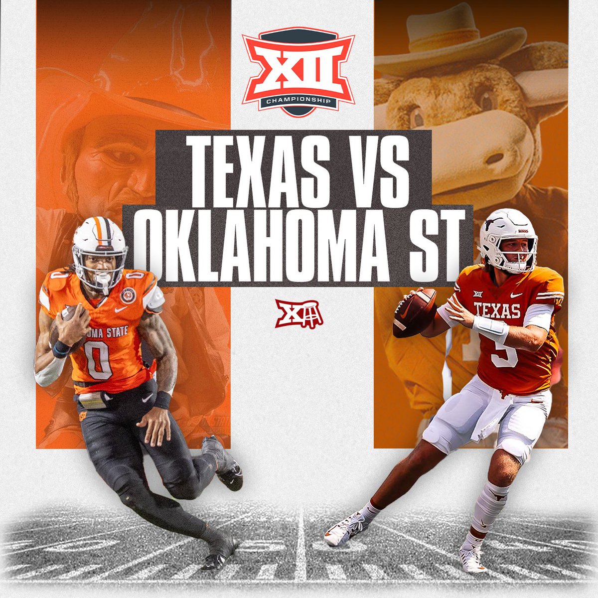 BarstoolBig12's tweet photo. THE CONFERENCE CHAMPIONSHIP IS SET 

@BarstoolOKST vs @UTBarstool 

Who you got??? https://t.co/PnK67v2wmM