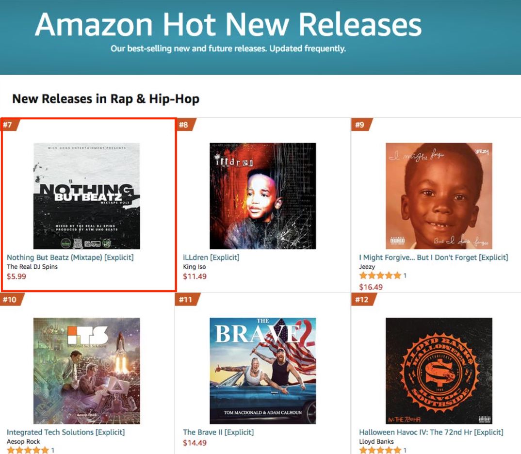 The Latest Release By <a href="/therealdjspins/">Dj Spins</a> &amp; <a href="/AtmUno21/">Atm Uno</a> Is Currently On <a href="/amazon/">Amazon</a> Top 100 New Hiphop  Release Chart At Number 7.  if you Haven't Already Click the Link Below To Get Your Copy #hiphop #Amazon #Mixtape #Rap #Support #Newmusic   

Purchase Here: amzn.to/47bdVcK
