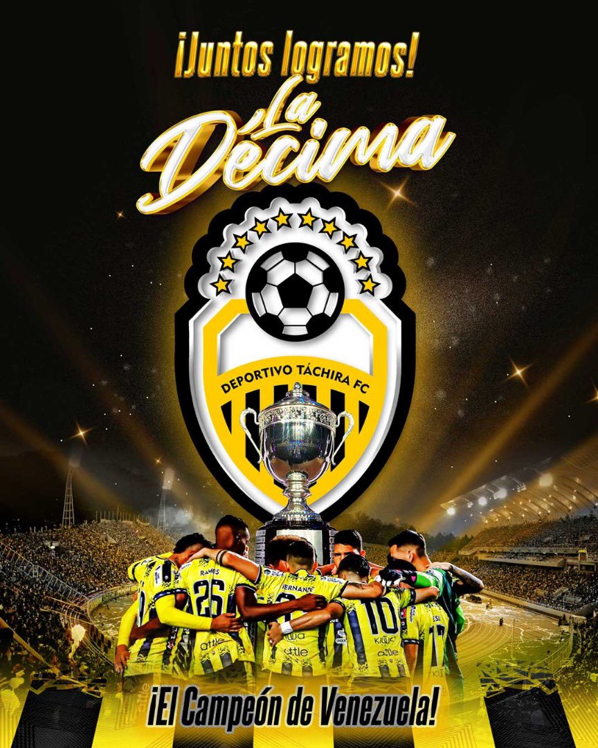 🏆 ¡Se vale reír, se vale llorar, porque HOY la vuelta en Pueblo Nuevo, volvemos a dar! 🔟⭐🇻🇪

¡CAMPEÓN, CAMPEÓN, CAMPEÓN HAY UNO SOLO...! 🌎💛🖤

¡SOMOS CAMPEONES! 🇻🇪