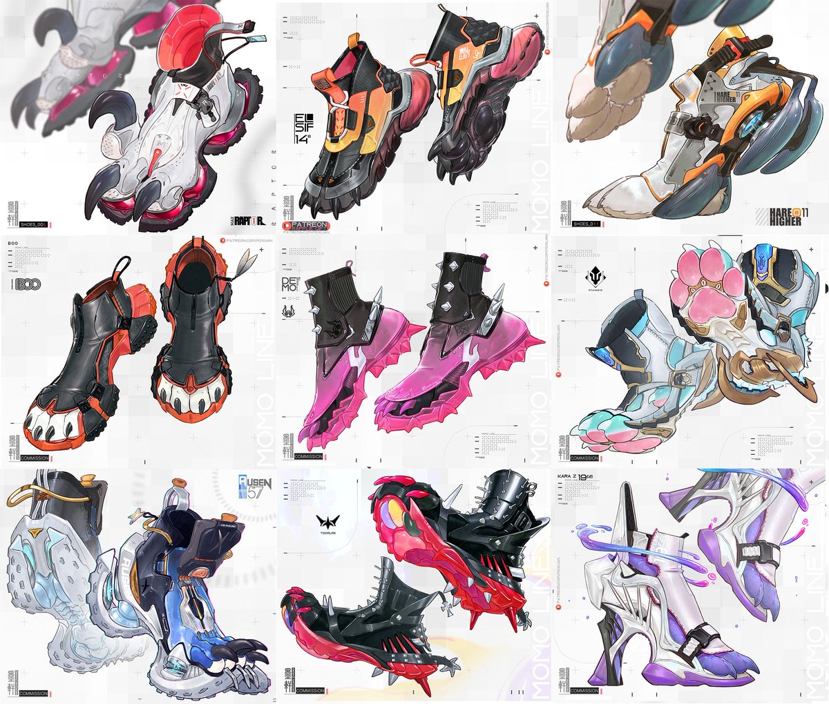 MoxuanZhang's tweet image. which pair of shoes u think is coolest?