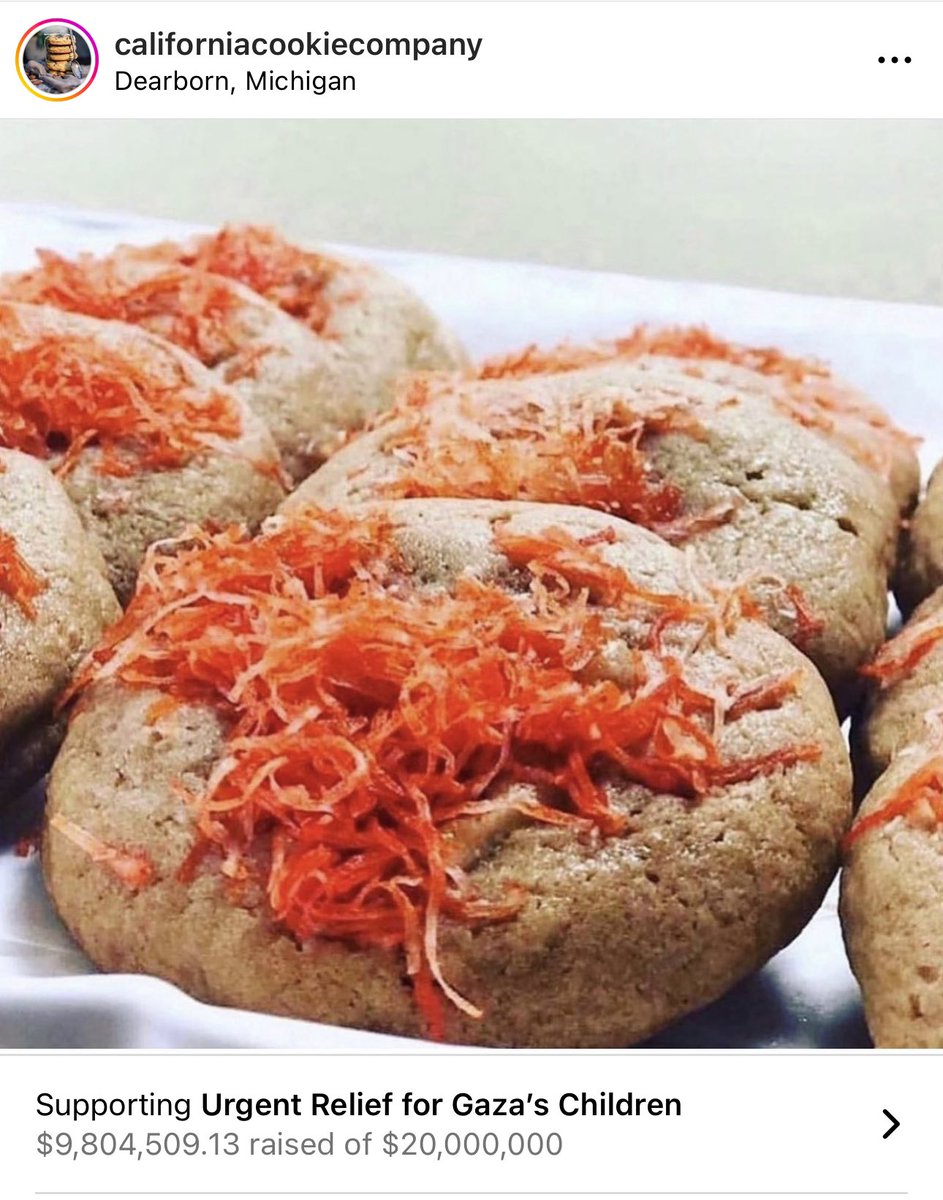 aayoub's tweet photo. The folks over at @StopAntisemites have launched their own version of BDS, but don’t call it BDS because they hate BDS, and using that terminology would be hypocritical. 

We all know  Zionists are not hypocrites 🙃

They listed my Aunts business - California Cookie Company. She has the best cookies, hands down. 

My Aunt is a single mom who built a successful small business out of her home. These people don’t understand small businesses that are grounded in community. 

My Aunt, and others on that list see this as a badge of honor. In fact it’s led to many new customers. Check out the pictures below, and giver her a follow on: californiacookiecompany. 

Also, just an FYI, businesses in Dearborn, and within the Arab community in general, don’t get impacted by these efforts. The circular flow of money in Dearborn alone is estimated to be $9B. That’s why big chain stores don’t last long in that city.