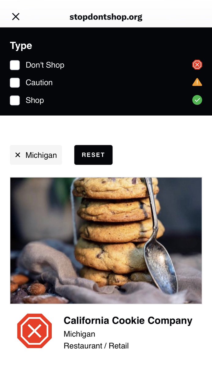 aayoub's tweet photo. The folks over at @StopAntisemites have launched their own version of BDS, but don’t call it BDS because they hate BDS, and using that terminology would be hypocritical. 

We all know  Zionists are not hypocrites 🙃

They listed my Aunts business - California Cookie Company. She has the best cookies, hands down. 

My Aunt is a single mom who built a successful small business out of her home. These people don’t understand small businesses that are grounded in community. 

My Aunt, and others on that list see this as a badge of honor. In fact it’s led to many new customers. Check out the pictures below, and giver her a follow on: californiacookiecompany. 

Also, just an FYI, businesses in Dearborn, and within the Arab community in general, don’t get impacted by these efforts. The circular flow of money in Dearborn alone is estimated to be $9B. That’s why big chain stores don’t last long in that city.