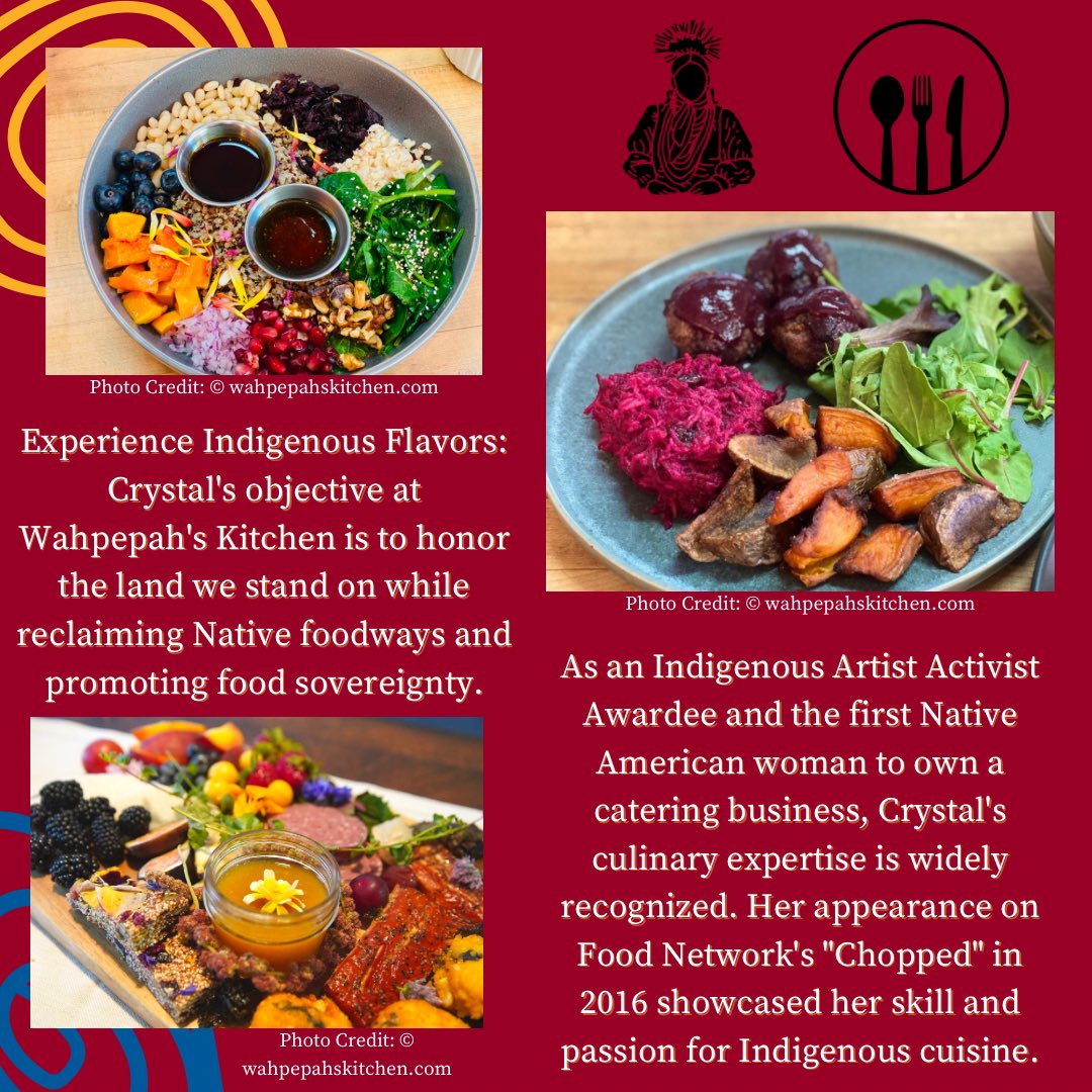 HOPEcollabo's tweet photo. 🌿 Embracing Indigenous Heritage Month with the rich flavors of resilience and culture. Meet Crystal Wahpepah, a culinary artist from the Kickapoo Nation, infusing tradition into every dish at Wahpepah's Kitchen in Oakland. https://t.co/tI6PD4dtdr
