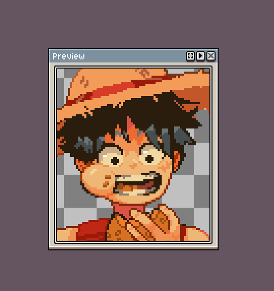 bobablin_'s tweet photo. monka d lufi
 #pixelart #ONEPIECE https://t.co/aWSLGs7HQX