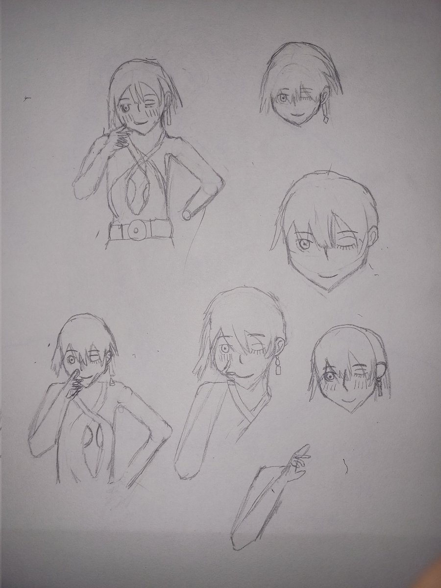 Racer_art's tweet photo. Drew Ichika Nakano, over and over again, to try to get her down, still not proud of it, but I did something today. https://t.co/1v5eDT3qqO