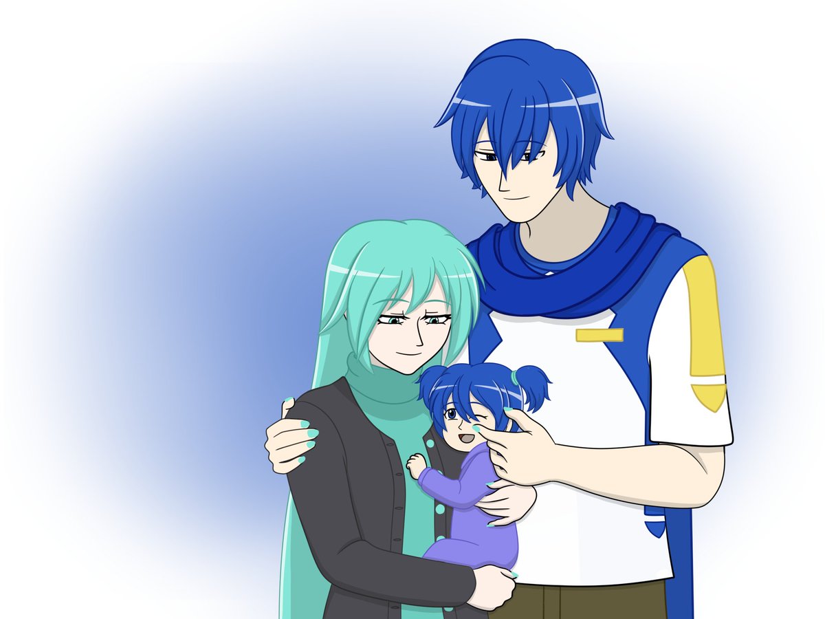 RIDJ87723984's tweet photo. #KAITO/#初音ミク #kaimiku/#カイミク 
"KaiMiku - Kiyomi"
As husband and wife, Kaito and Miku's days are happier than the last. And when they thought they couldn't be happier, their firstborn daughter came into their life. They named her Kiyomi, their precious bundle of joy. https://t.co/2yPURzCmla