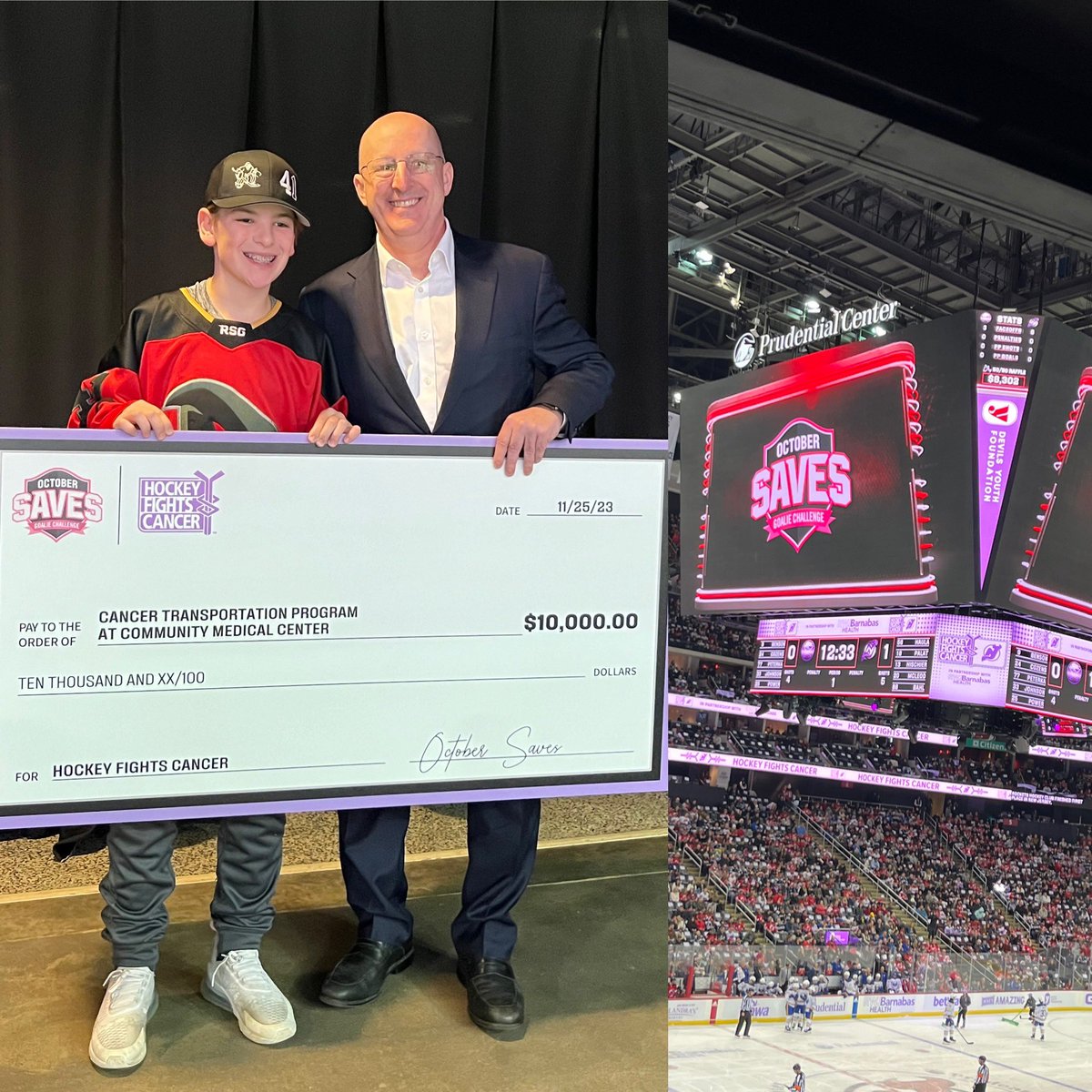 Thank you for helping transform cancer research and care. #HockeyFightsCancer @NJDevils @NHL @slibutti @RWJBarnabas