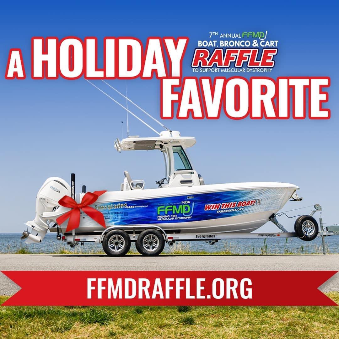 Looking for aunique gift? Give the “gift that keeps giving” with an entry in 7th annual <a href="/EvergladesBoats/">Everglades Boats</a> <a href="/ford/">Ford Motor Company</a> #bronco &amp; <a href="/EZGOvehicles/">E-Z-GO</a> raffle to support <a href="/MDAorg/">Muscular Dystrophy Association</a> &amp; #mda #summercamp. Learn more at ffmdraffle.org  #musculardystrophy #ffmd #HolidayGiftGuide #evergladesboats