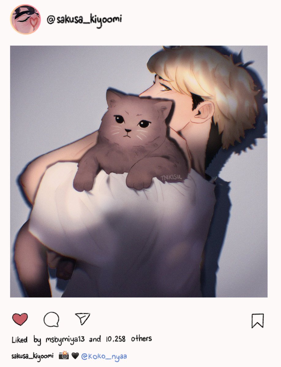 you know it’s serious when you’re launching ur bf’s cat ig page together 💗 #sakuatsu