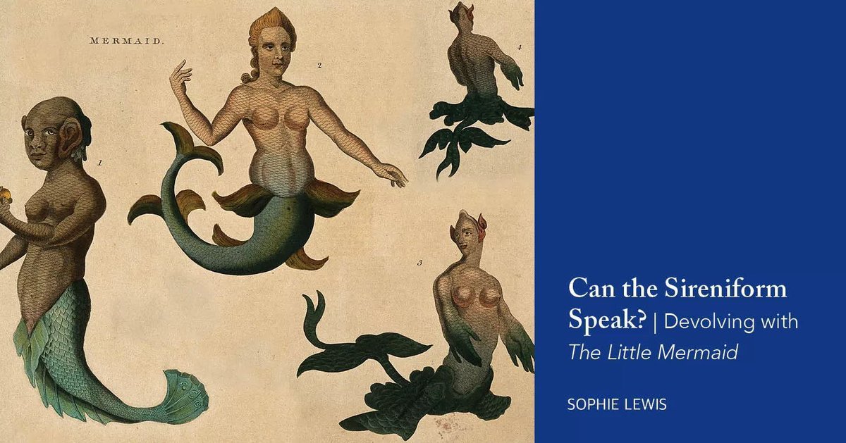 Faculty Writing: Can the Sireniform Speak? @reproutopia asks in @thedrift_mag , tracking the colonial-imperial history of the mermaid alongside its equal and opposite service as a figure of queer and trans expression and solidarity | buff.ly/47rZ3an