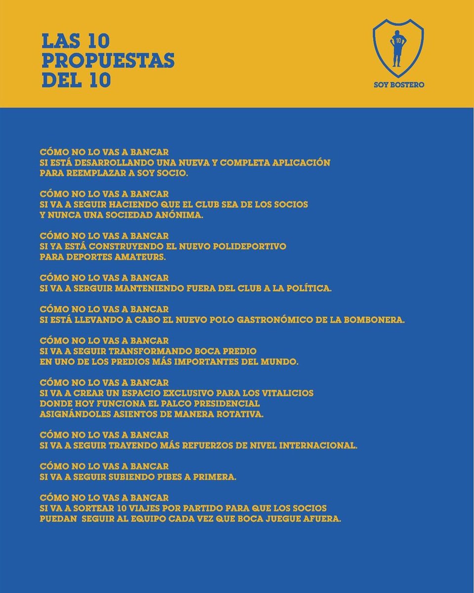 Las 10 propuestas del 10.