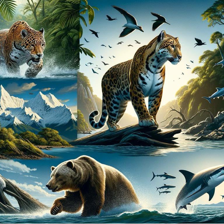 GermanyPacific's tweet image. 2️⃣- Dive into the fascinating world of #biodiversity with today's spotlight on top predators! 🦈🦁 From the mighty ocean hunters to the apex predators on land and in the sky, these species play a crucial role in maintaining ecological balance. 🌍#BiodiversitySeries #TopPredators