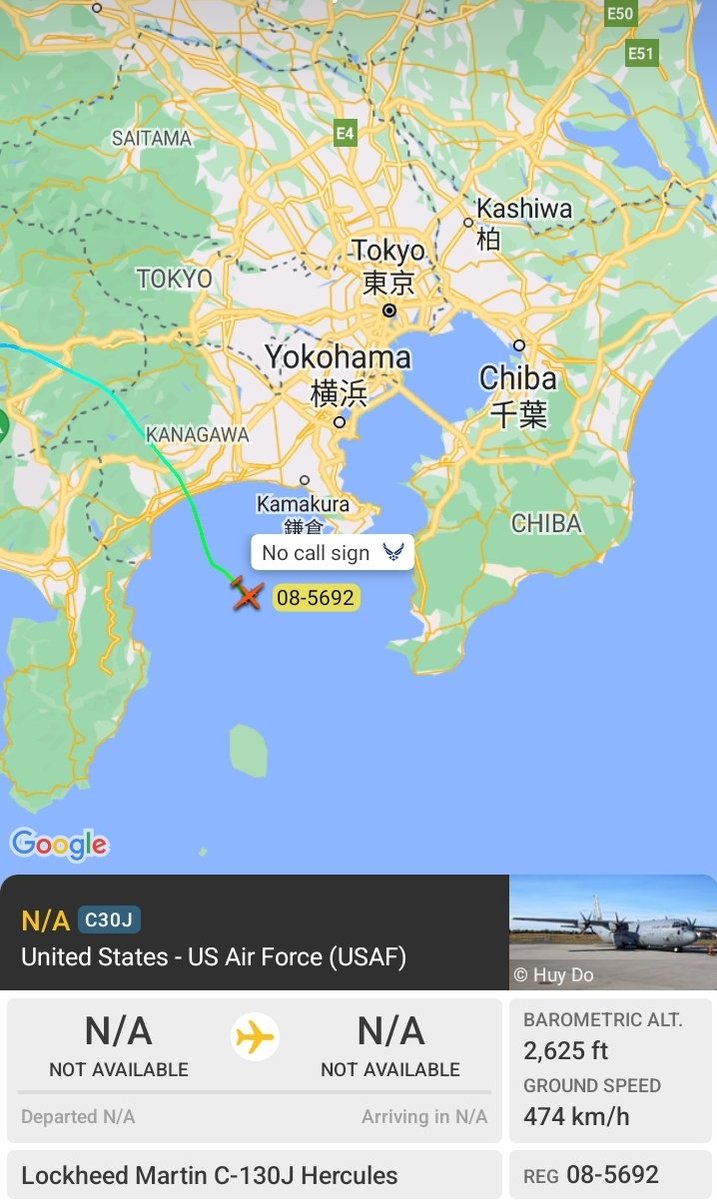 Oceanworldfree's tweet photo. 🇺🇲USAF 08-5692 #AE4AFD
#SagamiBay #相模湾
Lockheed Martin #C130J-30 Hercules https://t.co/C2SMN42J0M