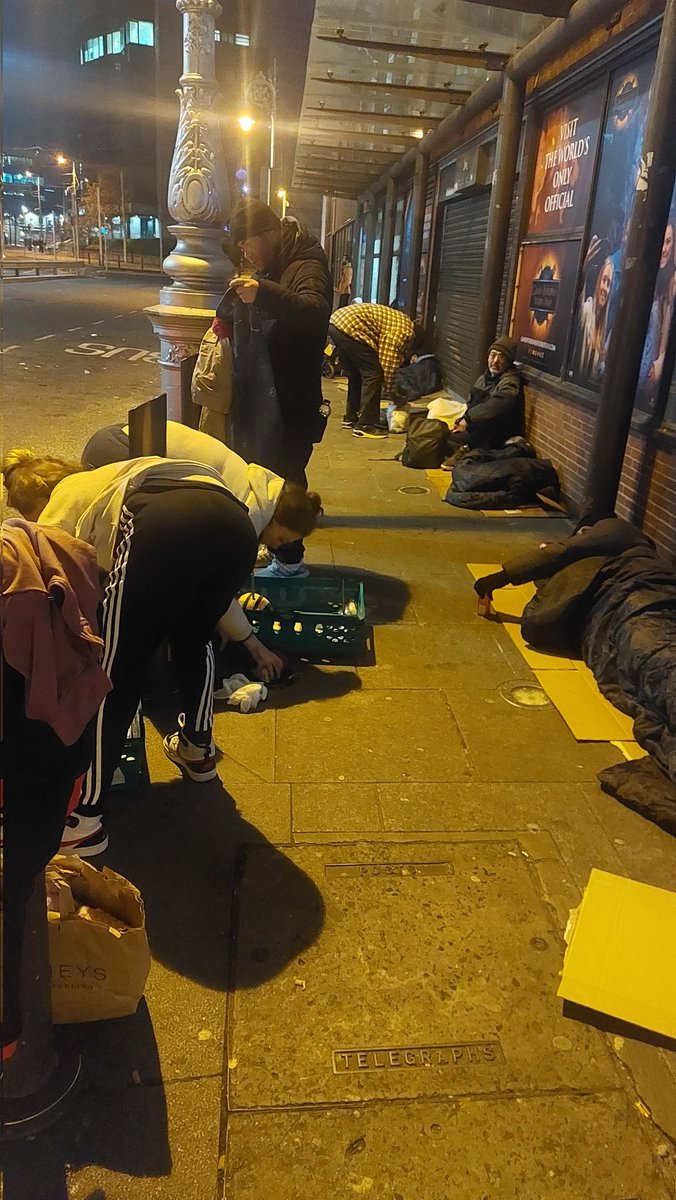You be forgiven for thinking this was a still from a movie with Skid Row L.A in the background. Unfortunately, this is Dublin 1. @DarraghOBrienTD One of those still sleeping here is a woman pregnant with twins. @rodericogorman