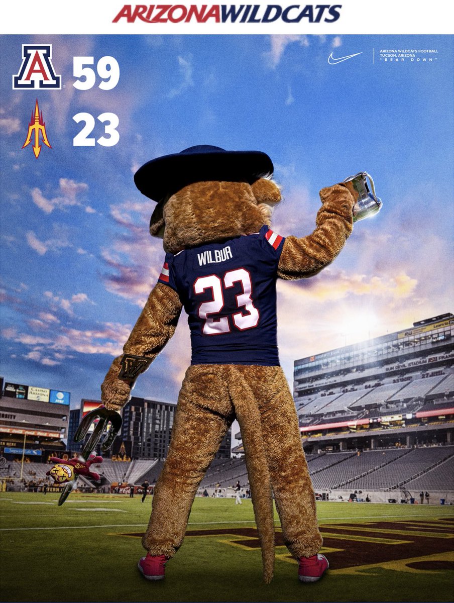 MsARM's tweet photo. It doesnโt matter how many wins and losses there are, this is the one that matters. #wildcats #ASWho #BearDown https://t.co/MBM9v9Vx4i