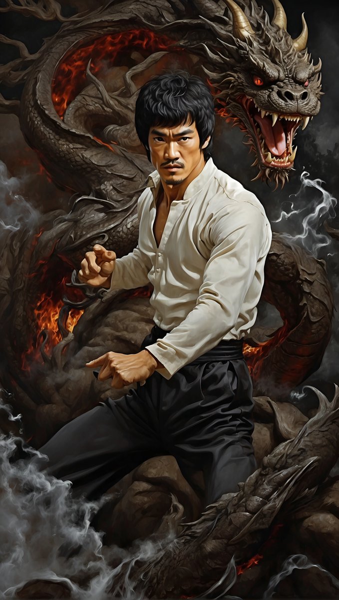 Prompt: bruce lee fight with dragon
#LeonardoAI #Midjourney #EnchantingAI #LovelyAI 
twitter.com/EnchantingAI/s…