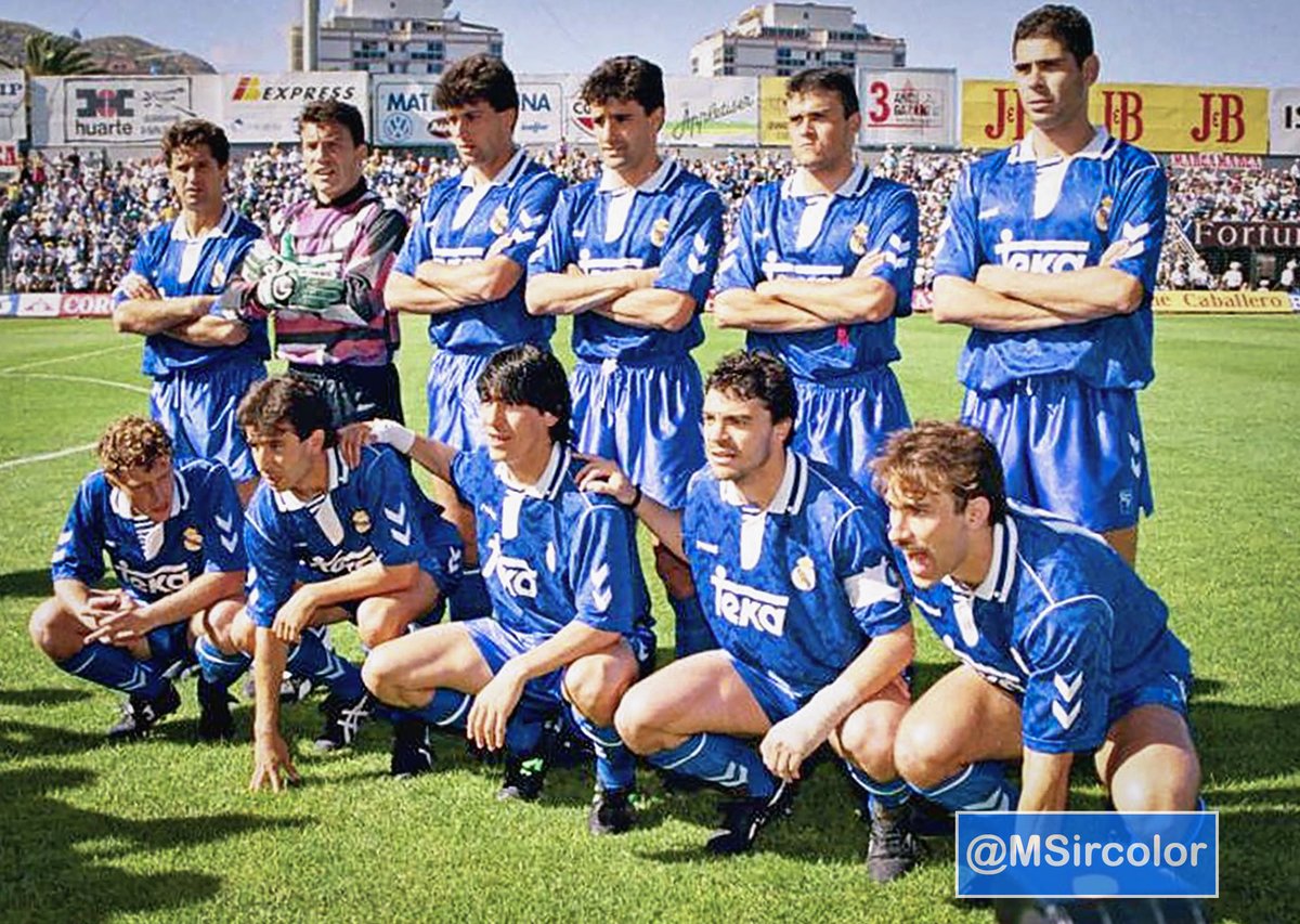 MSircolor's tweet photo. Partido @CDTOficial 2 @realmadrid 1 (20-6-93) donde el #RealMadrid perdió una liga #Chendo #Buyo #Nando #Michel #LuísEnrique #Hierro ;; #Butragueño #Raúl #Zamorano #Sanchís y #MartínVázquez el entrenador era #BenitoFloro https://t.co/Iy4kHoZxuK