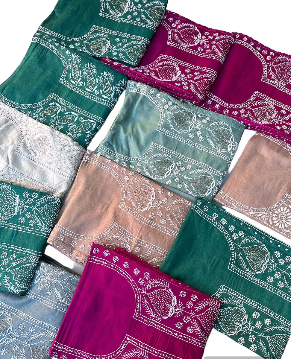 apparelschikan's tweet photo. Moonga Silk semi stitched kurta

Hand embroidered in fine Chikankari work

Dyeable premium silk fabric https://t.co/mpKlWZq5Jr