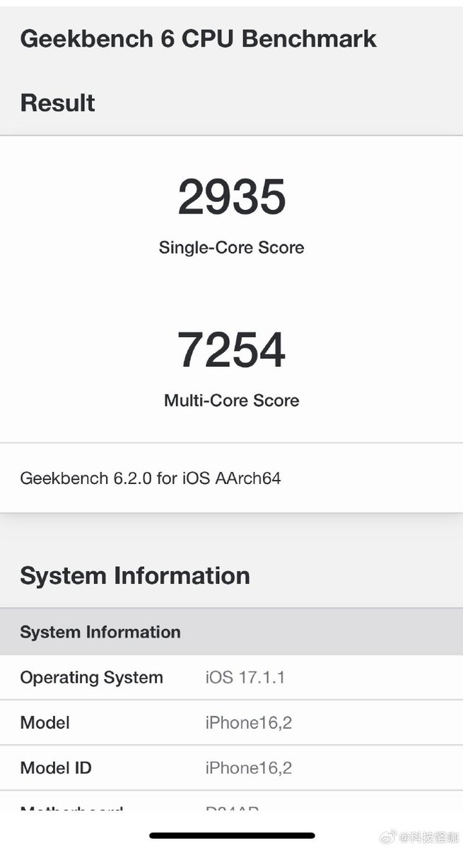 Tech__niverse's tweet photo. Geekbench scores of ---

Xiaomi 14 Pro: Snapdragon 8 Gen 3 
iPhone 15 Pro Max: Apple A17 Pro 
Meizu 21: Snapdragon 8 Gen 3 

#GeekbenchScores #Xiaomi14Pro #Iphone15ProMax #Meizu21