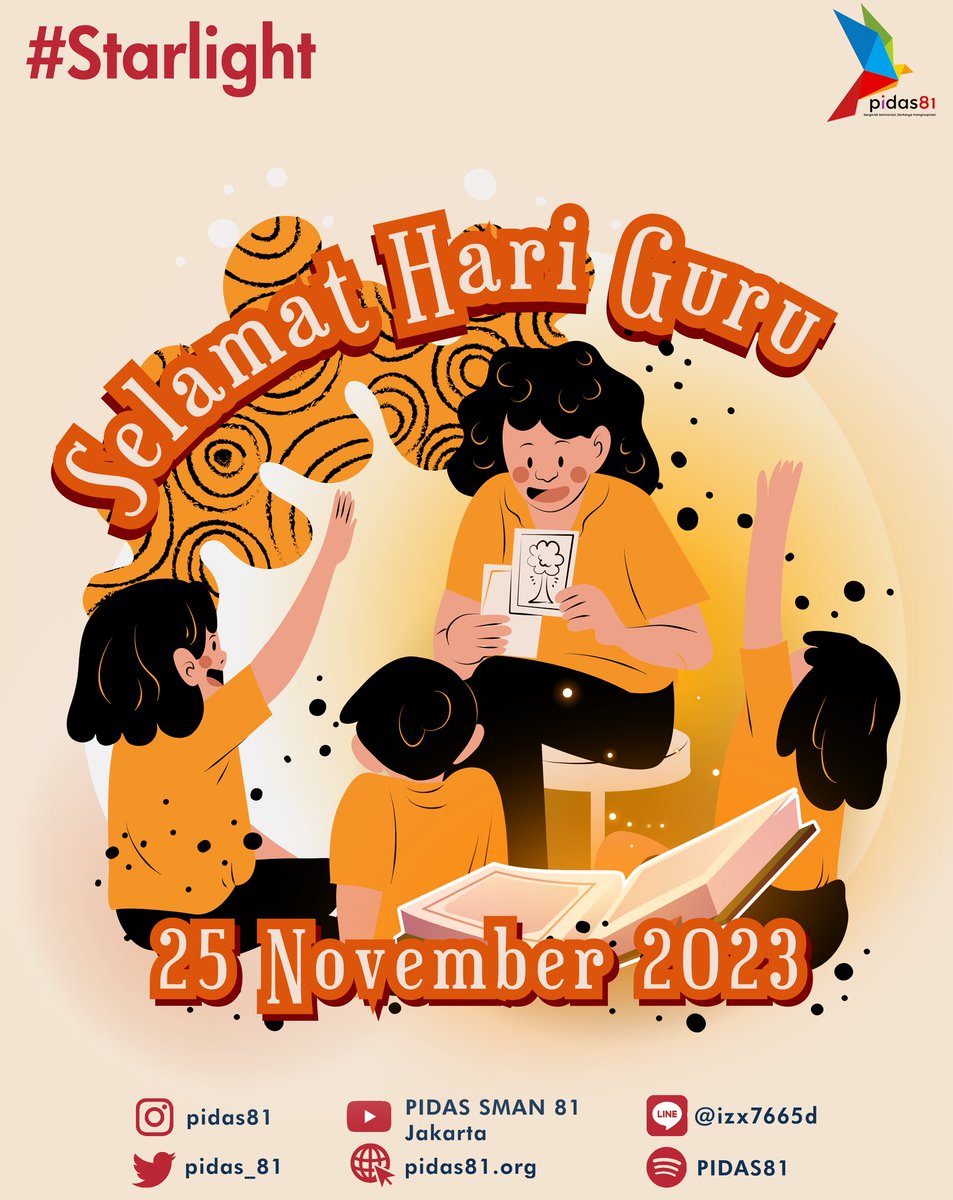 pidas_81's tweet photo. Guru memberi kita alasan untuk terus bermimpi dan berusaha sampai kita bisa mencapainya. ποΈ
Keluarga besar PIDAS81 mengucapkan Selamat Hari Guru Nasional 2023. π¨πΌβπ«
Terima kasih atas segala dedikasi, waktu, dan pengorbanan yang telah engkau berikan. π
#Starlight
#PIDAS81 https://t.co/waiNgMB8N1