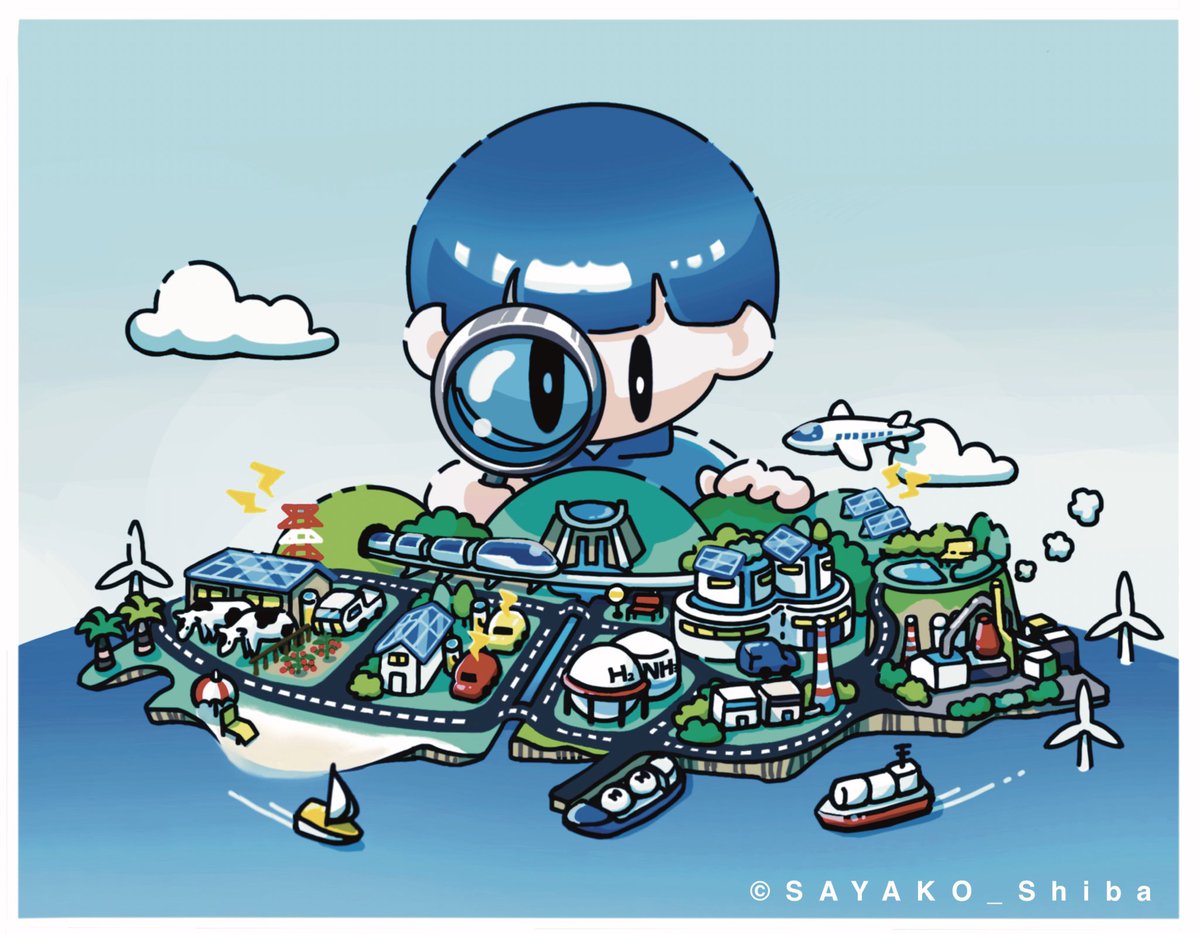 sa__desu's tweet photo. 会社の2024年卓上カレンダーイラストを担当しました✨

「カーボンニュートラル技術を調査する」というイメージで作りました✨

自分なりに色々考えて作り上げたので楽しんでくれる方がいると嬉しいと思ってます✨

#オリジナルイラスト　#カレンダー用イラスト #カーボンニュートラル　#CN https://t.co/8dD3Tglffn