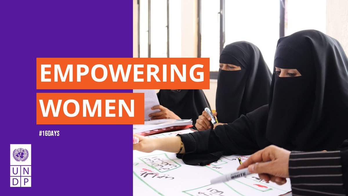 UNDPYemen's tweet photo. Women bring unique insights to decision-making and negotiation processes.

📣 Let's break down barriers and create a more inclusive and effective peace support ecosystem by ensuring the meaningful participation of women in their communities. 🤝

#GenderEquality #16Days 🧡 https://t.co/2I2PphGRNQ