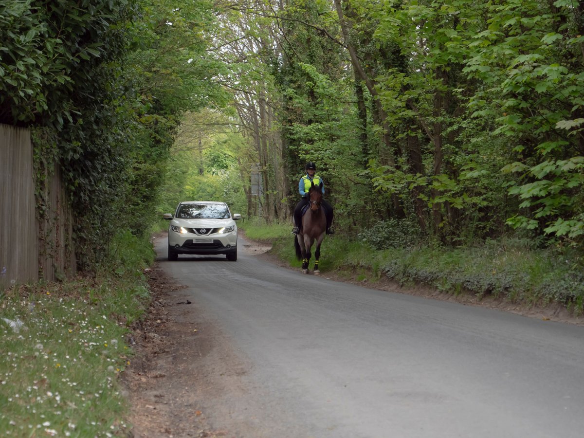 Motorists, when overtaking, give motorcyclists, cyclists & horse riders as much room as you would when overtaking a car. Wait behind them if it is unsafe or not possible to do this, & for passing horse riders, do so at a speed of under 10mph. 

#HighwayCode 
#RoadSafetyWeek