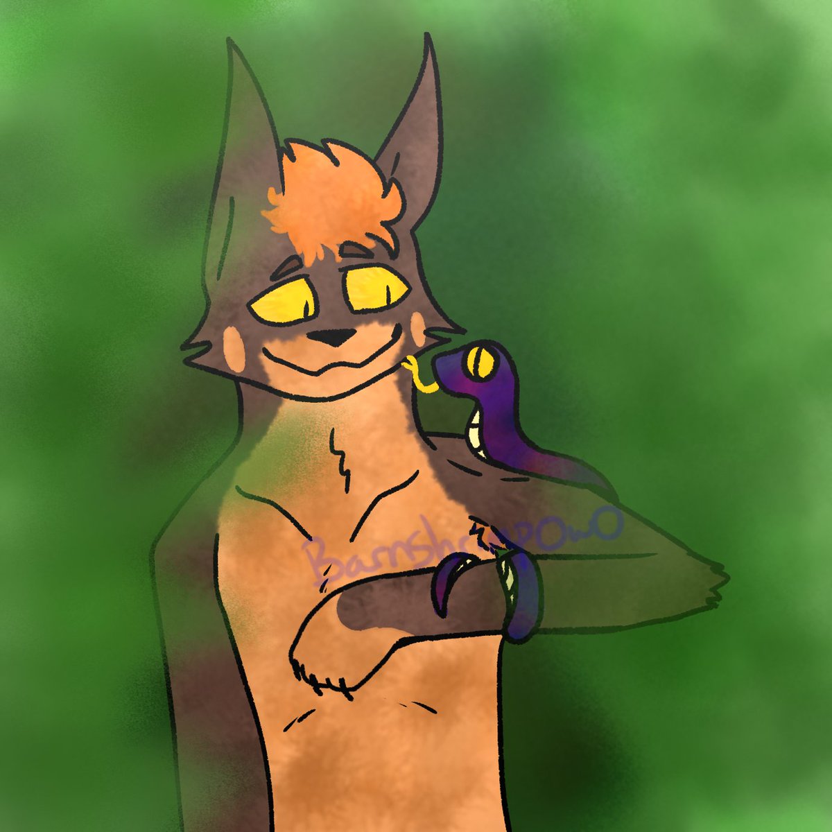 barnshrimp's tweet photo. C: It's a beautiful day for a walk, no? 

Au Crowley with his snake. The second only thing that can make him smile lovingly.

#art  #Crowley
 #furry #furryart #drawing #GoodOmens #GoodOmens2 #GoodOmensFanArt #au #AlphaBetaOmega https://t.co/Xecbk5fzIZ