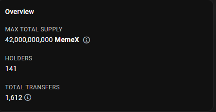 Price is just a byproduct of community growth. The holders metric is the most important for price and marketcap to go up.

The goal here is to make holding $MemeX cool. 

Very soon, everyone would want to have a piece of  $MemeX

dexview.com/bsc/0xc70464D3…

<a href="/GROKERC20/">GROK</a>