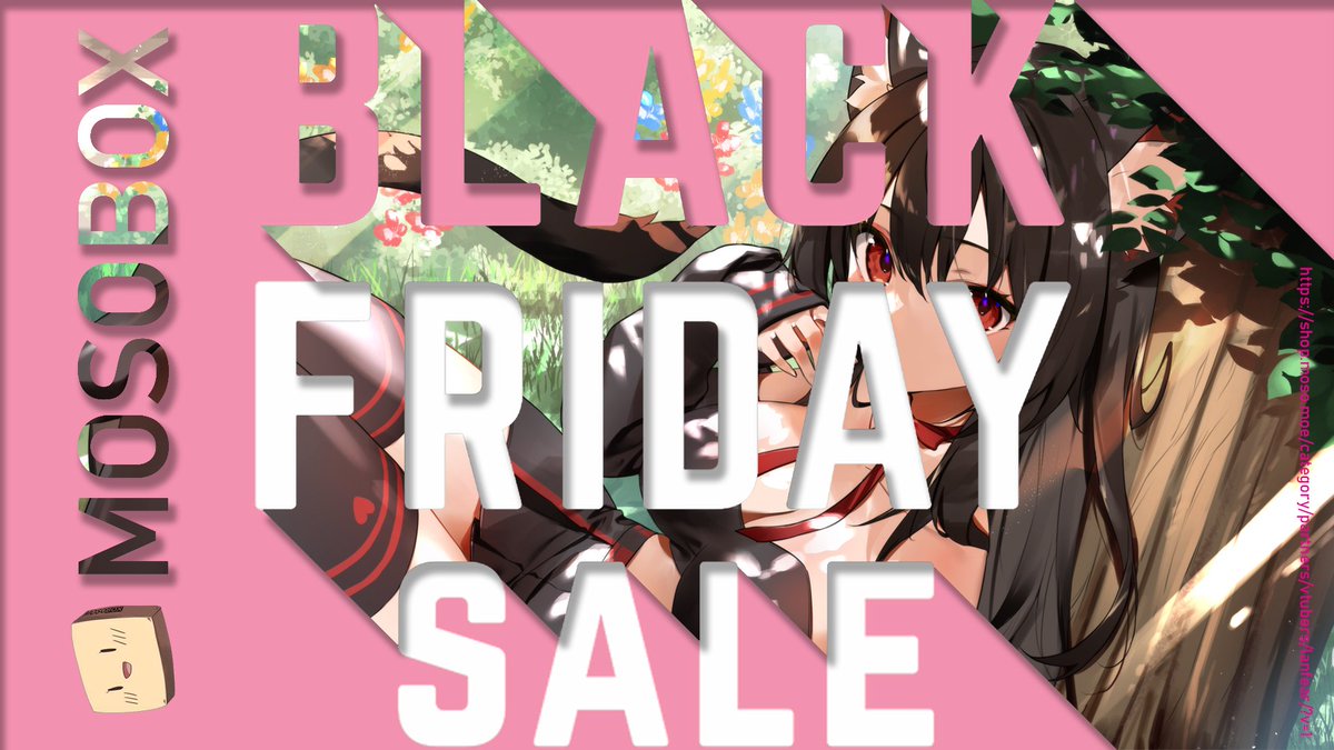 Until the end of the month @MosoBox is having a big black Friday sale!♥️ Check out what's available here - shop.moso.moe/category/partn… Some items are final print and limited to current stock! Don't miss your chance to grab one of these up♥️