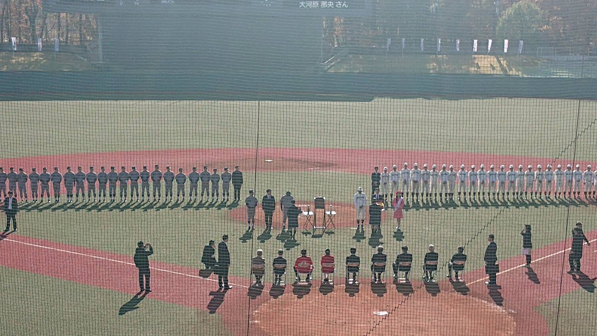 SOUKEISEN_F's tweet photo. セレモニーが無事終了し、
これから両校による古関メロディ演奏に
入ります。

#早慶戦
#福島 https://t.co/y2LK1Fk8ij
